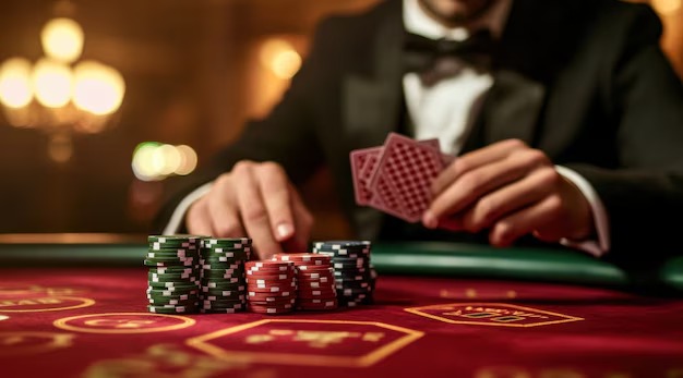 Live dealer blackjack table view